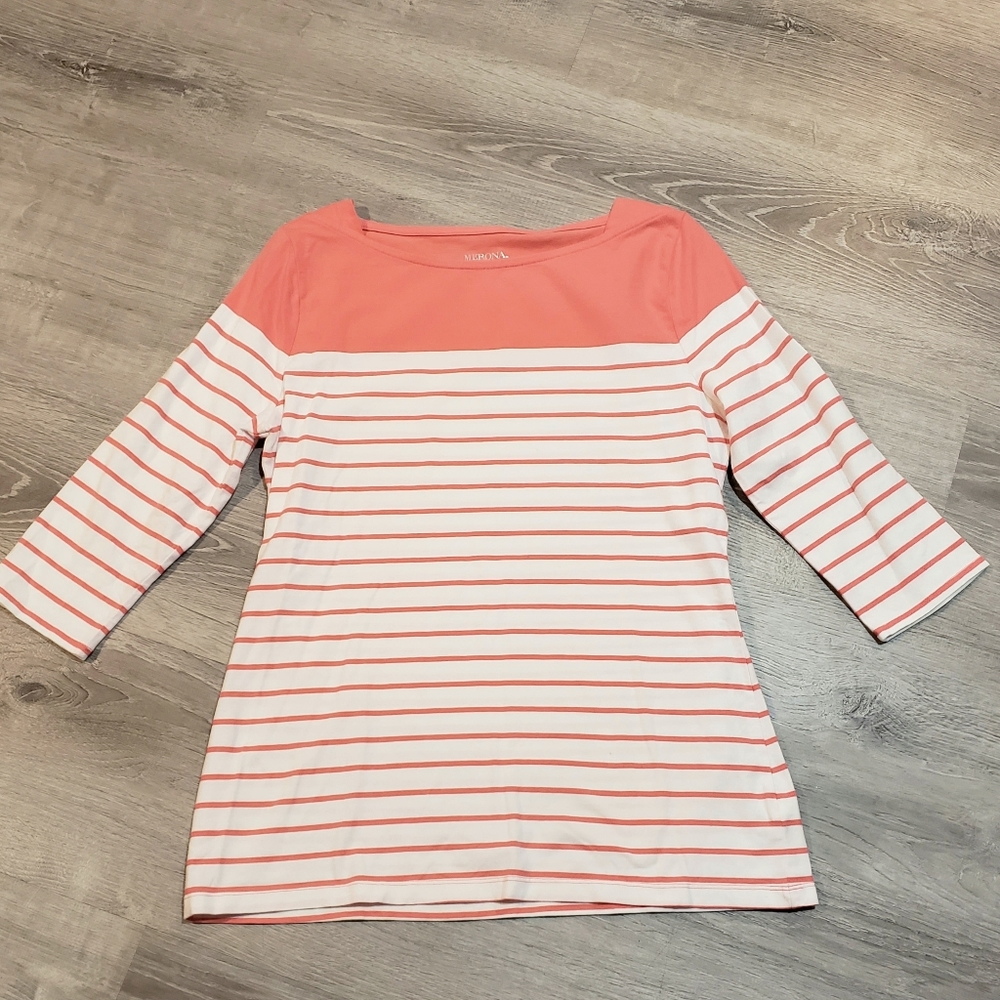 Merona Stripe Boatneck Top